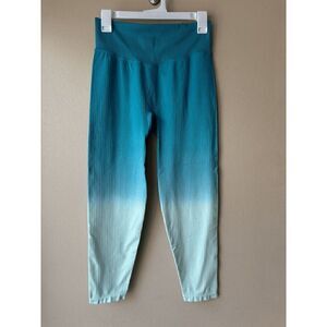 Victoria's Secret Blue Ombre High Waist 7/8 Seamless Tight Women's Size Large